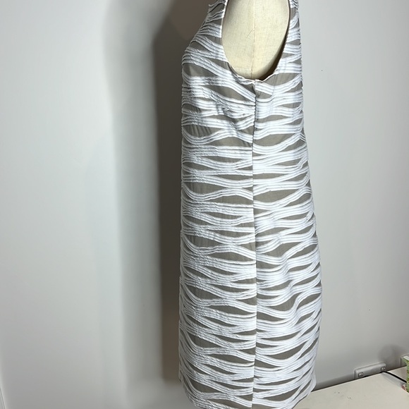 Franklyman design USA cream  white stretch dress - Picture 4 of 9